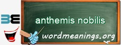 WordMeaning blackboard for anthemis nobilis